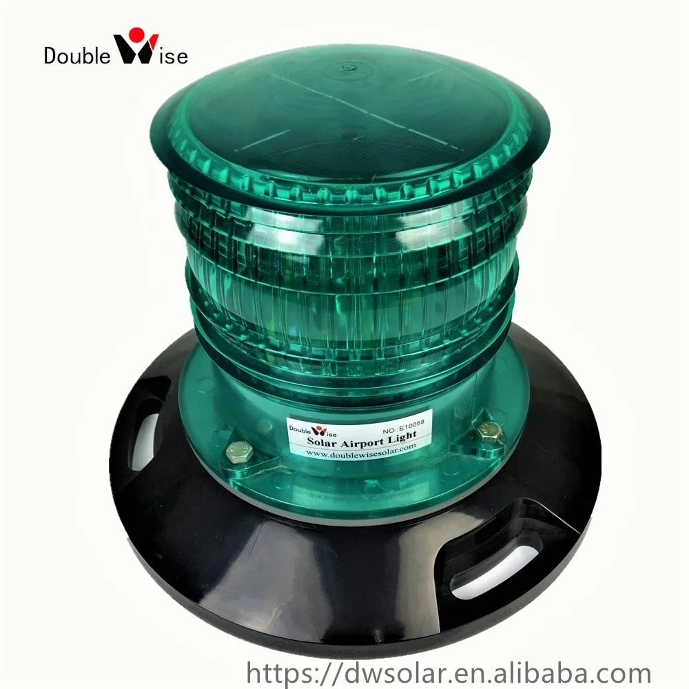 Doublewise Wireless Led Green Heliport Perimeter Solar Helideck Landing Light