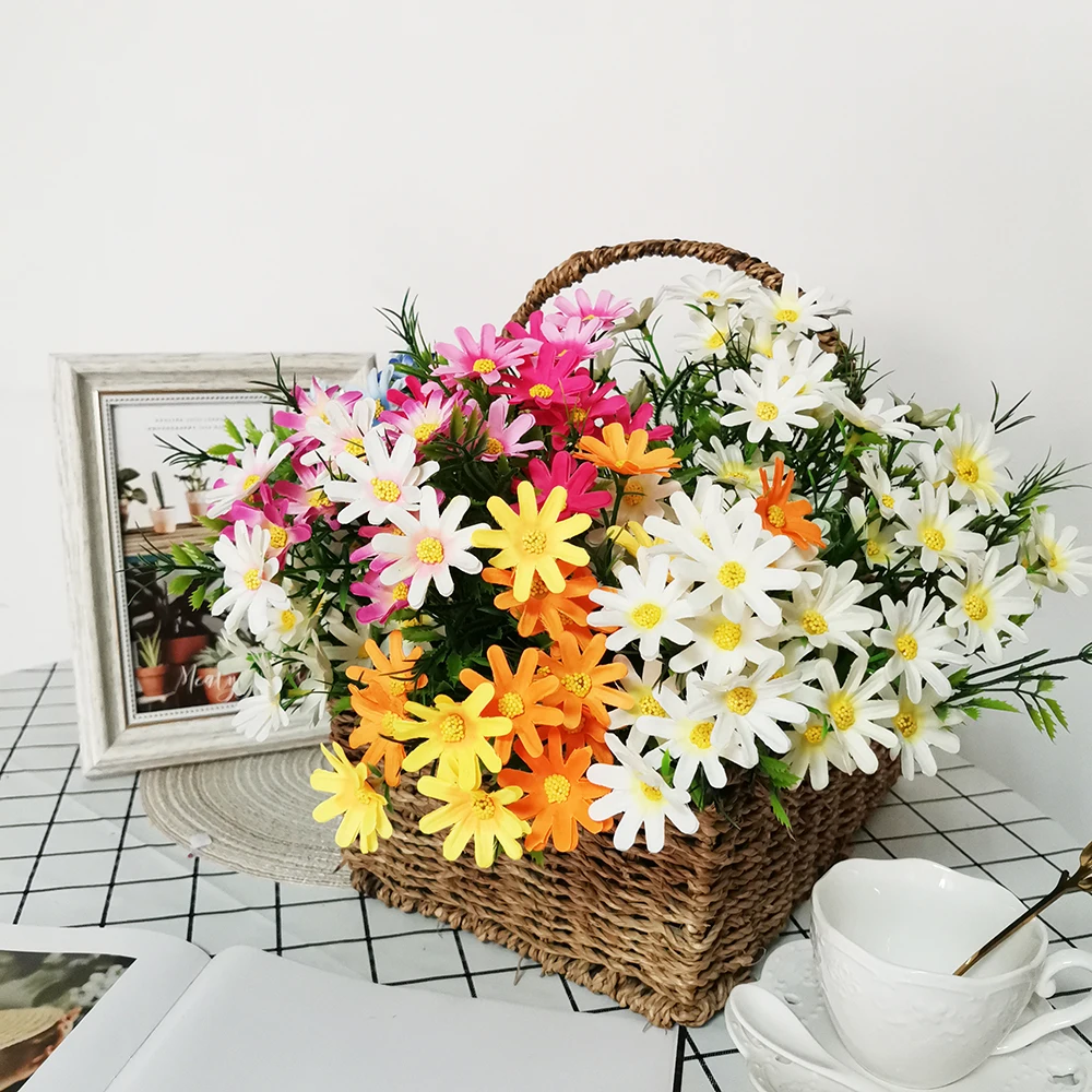 Wholesale Artificial Faux Flowers Mini Daisy Flowers Artificial Daisy Flowers For Home Garden Outdoor Decoration