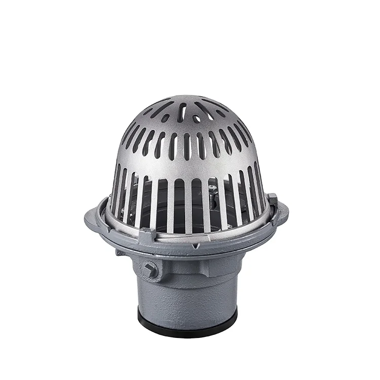 Cast Iron Roof Drain With Aluminum Round Strainer