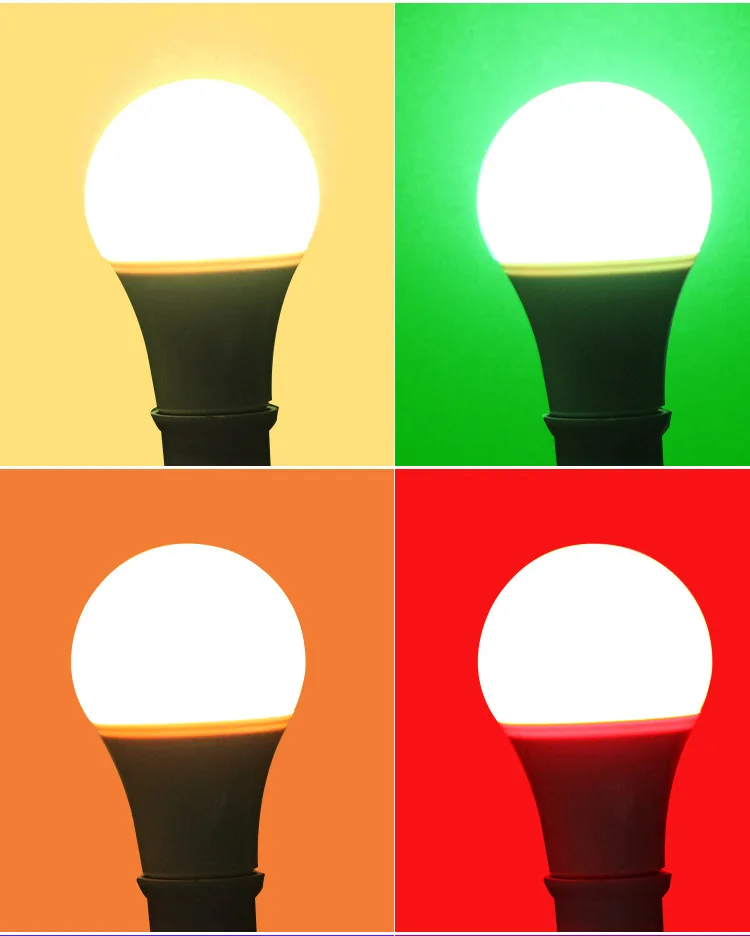 E27 Intelligence Control Energy Saving 9w A19 Mutil-color Changing Rgb Rhythm Light Led Music Bulb with