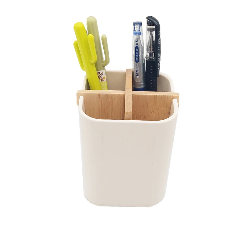 Modernized new design non-toxic bamboo fiber pen holder toothbrush box