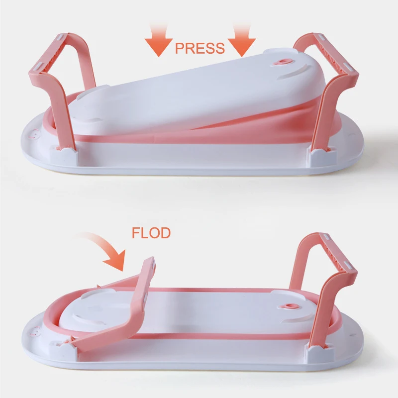 Factory supplied wholesale bathroom foldable bathtub portable PP TPE plastic bath tub For baby bath