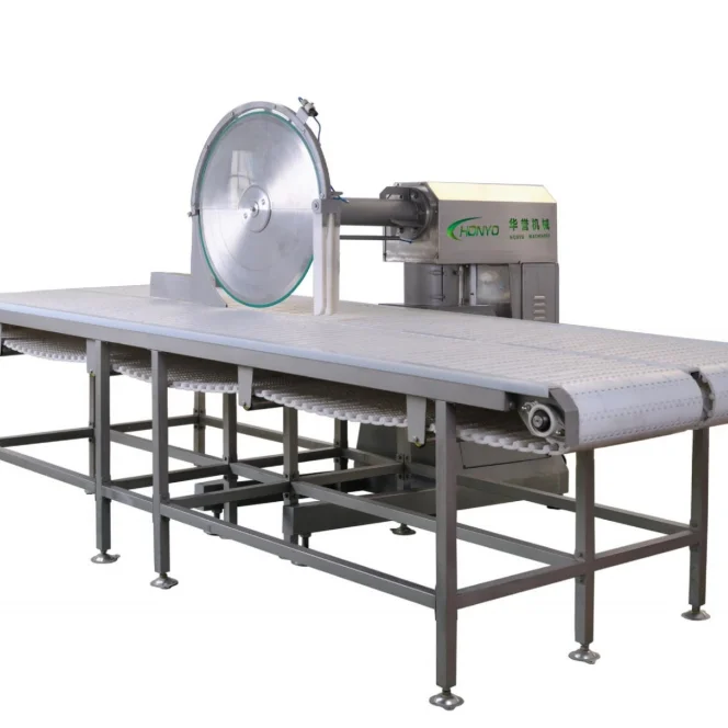 Full automatic meat processing factory uses pig body cutting disc saw