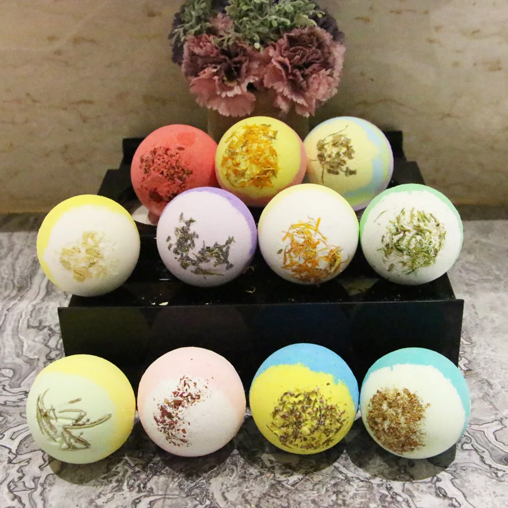 Add your logo bath salt balls, birthday explosion ball gift box, multi-bubble milk rose bath balls