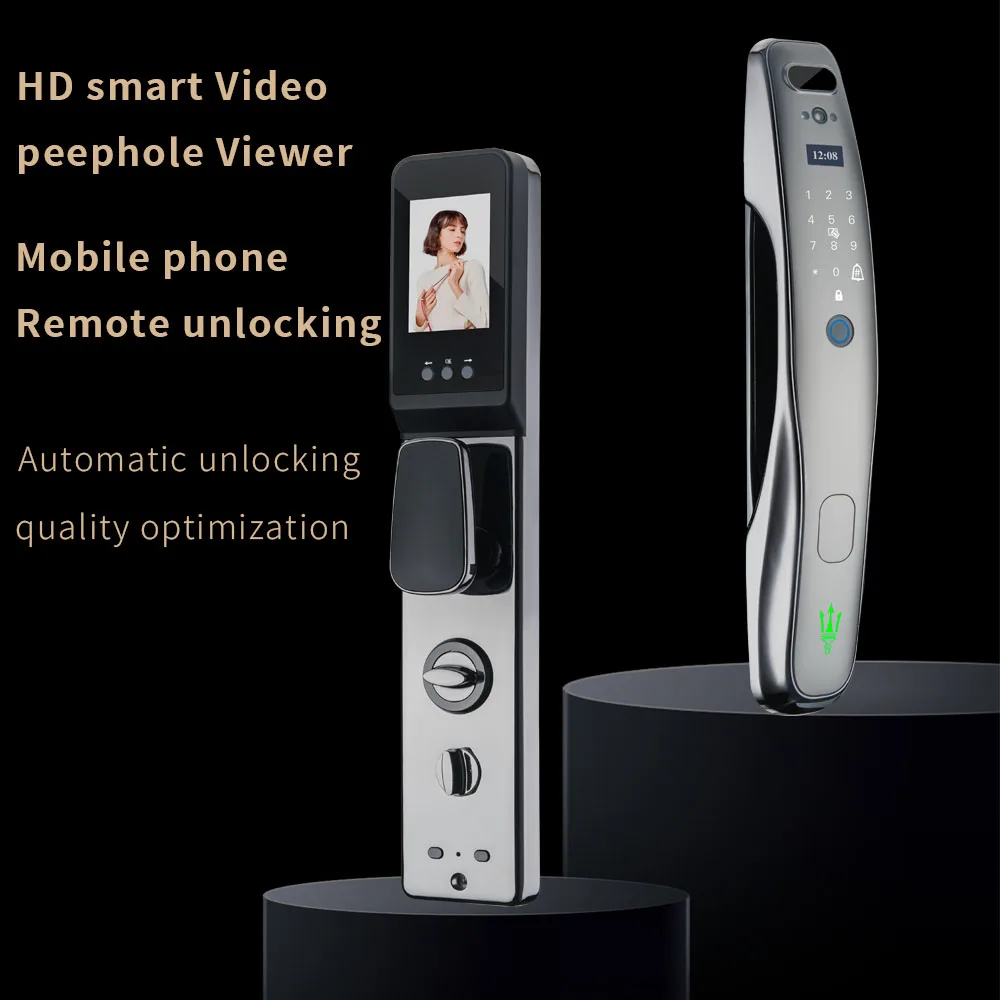 Security storage Stainless steel  smart security lock ,waterproof anti-theft keyless biometric  fingerprint door lock