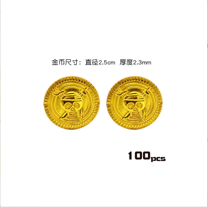 Pirate Props Gold Coin Currency Value 50 100 Simulation Coins Catch Game Code Treasure Box Gold Coins