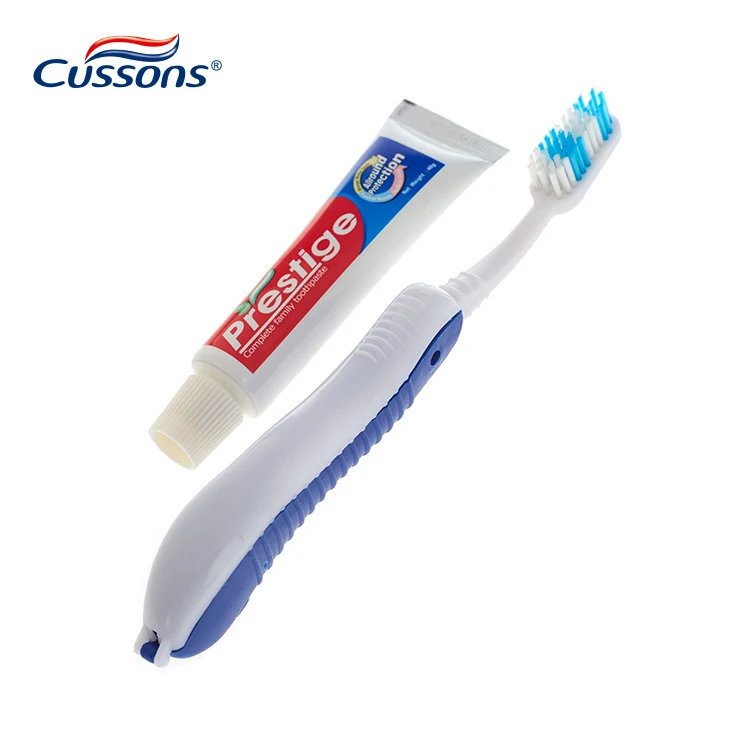 Travel foldable kids toothbrush kids with toothpaste