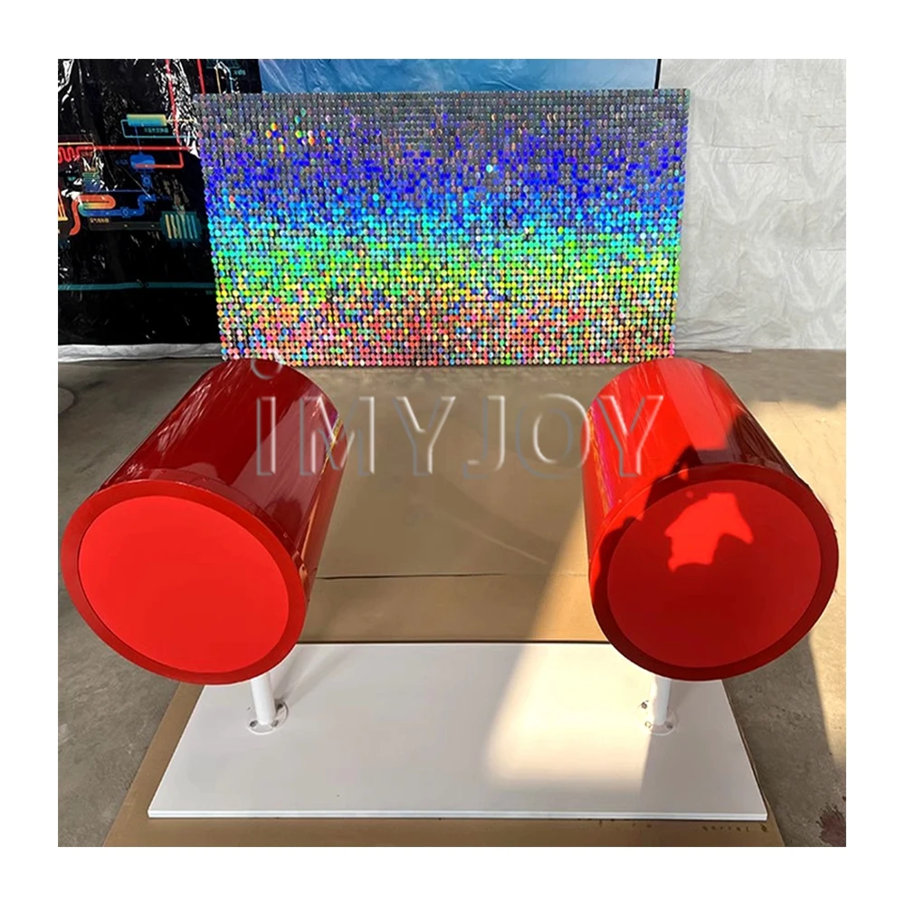 Amusement park carnival booth activity interactive drum shaped cannon wind dynamic sequins game show event prop games