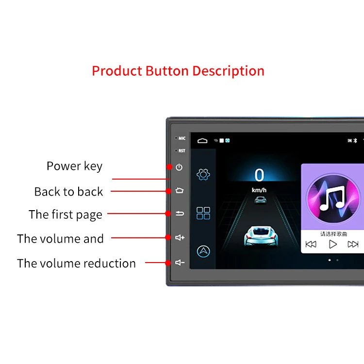 Mp5 bt Av Monitor Car 7 Inch Android Monitor 10 car monitor with hd input