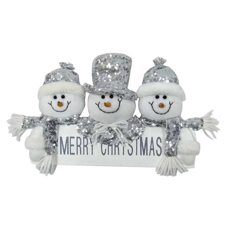 Christmas Doll Hanging Ornaments New Year Gift Supplier Christmas Factory Decorated Snowman Reindeer Santa Claus Plush Doll