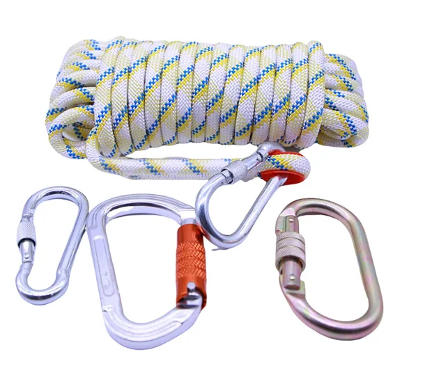 ANTMAX Nylon Woven Rescue Safety Rope 8mm 10mm 12mm 14mm 16mm 18mm 20mm Climbing Rope with Double Braided Dock Line