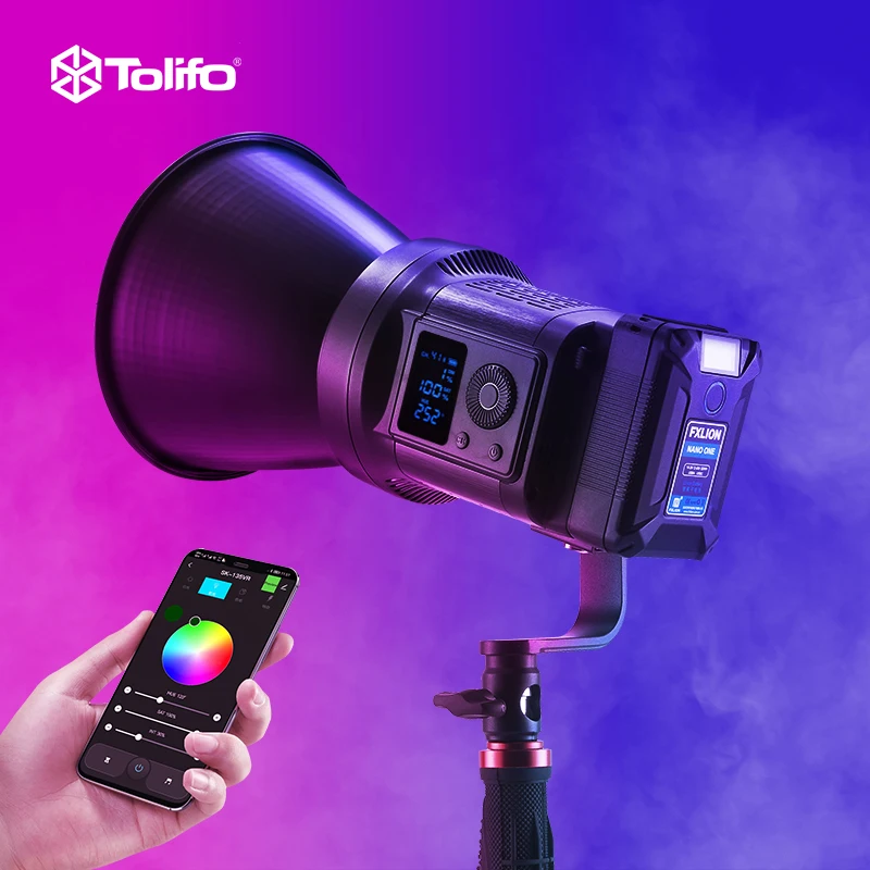 TOLIFO SK-135VR Studio Video Light 135W Bowens mount LED RGB Photography Lighting with Storage Bag for TikTok YouTube live