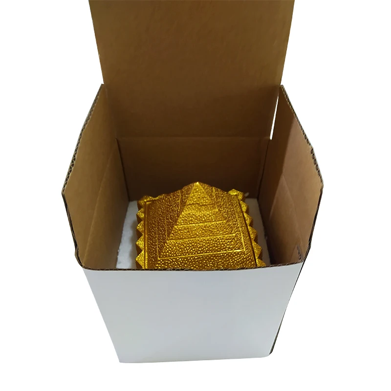 Liontin Пирамида фэншуй энергия ОРГОН Квантовая скалярная счастливая оргонит пирамиды золотой на