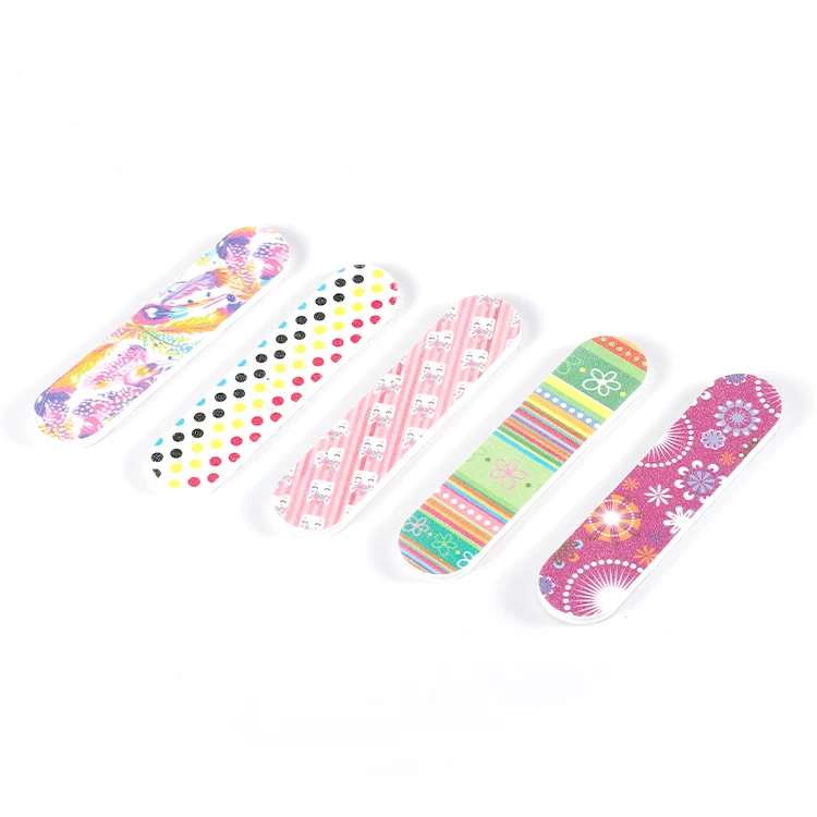 Different Type Custom Printing Disposable 100/150 100/180 Grit Emery Board Nail File Manicure