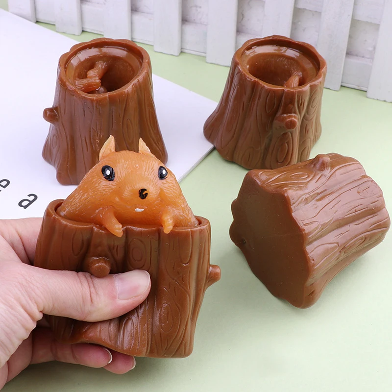 Wholesale Evil Squirrel Cup Cheap Funny Squeeze Stress Relief Sensory Fidget Toys