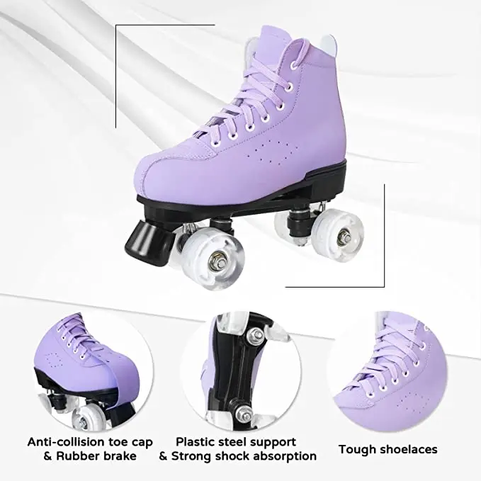 EACH New Arrival Quad Skates Flashing Skate Shoes Unisex Roller Skates for Women Adults Girl