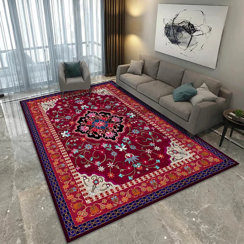 Luxury Persian Plush Area Rugs Prayer Mat Rugs Living Room Large Rugs Tapete Handtufted Carpet for sale