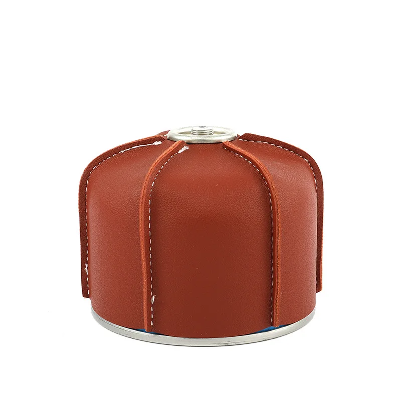 Camping Gas Stove Cylinder Leather Cover Gas Tank Accessories Canister Propane Cylinder Protective Case