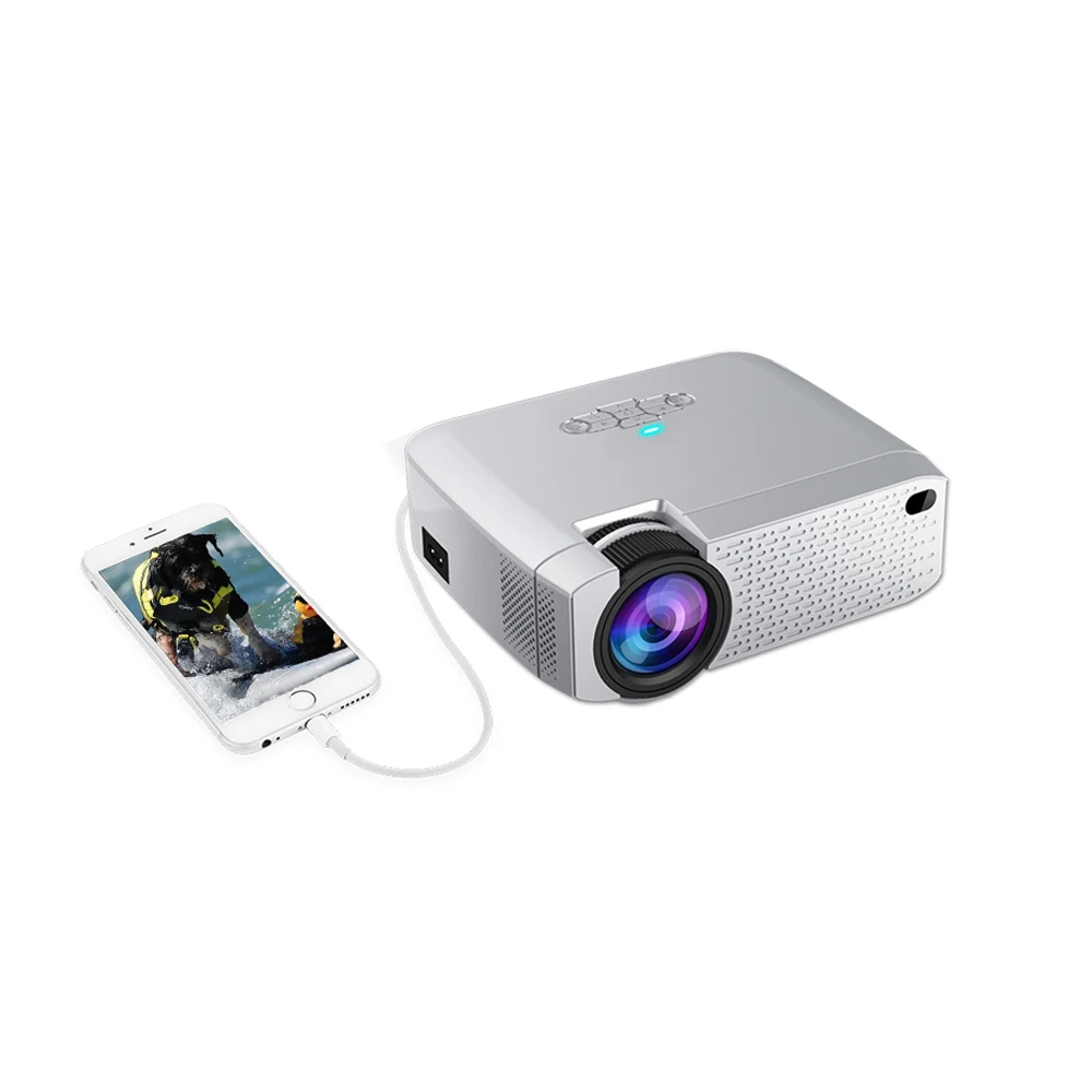 
Newest Mini Support IOS/Android Phone Wireless Sync 1080P HD LCD LED mini Projector D40W 