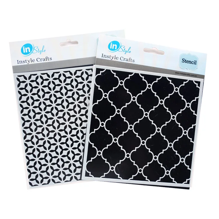 Kids Diy Craft Painting Colorful Decorative Drawing Plastic Pp Mandala Stencil Template For Children