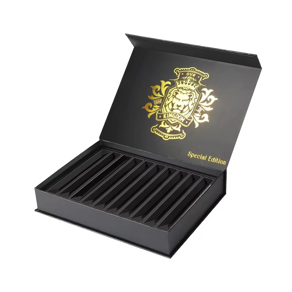 Luxury custom cigar paper package cardboard large capacity cuban Robusto cigar box packaging