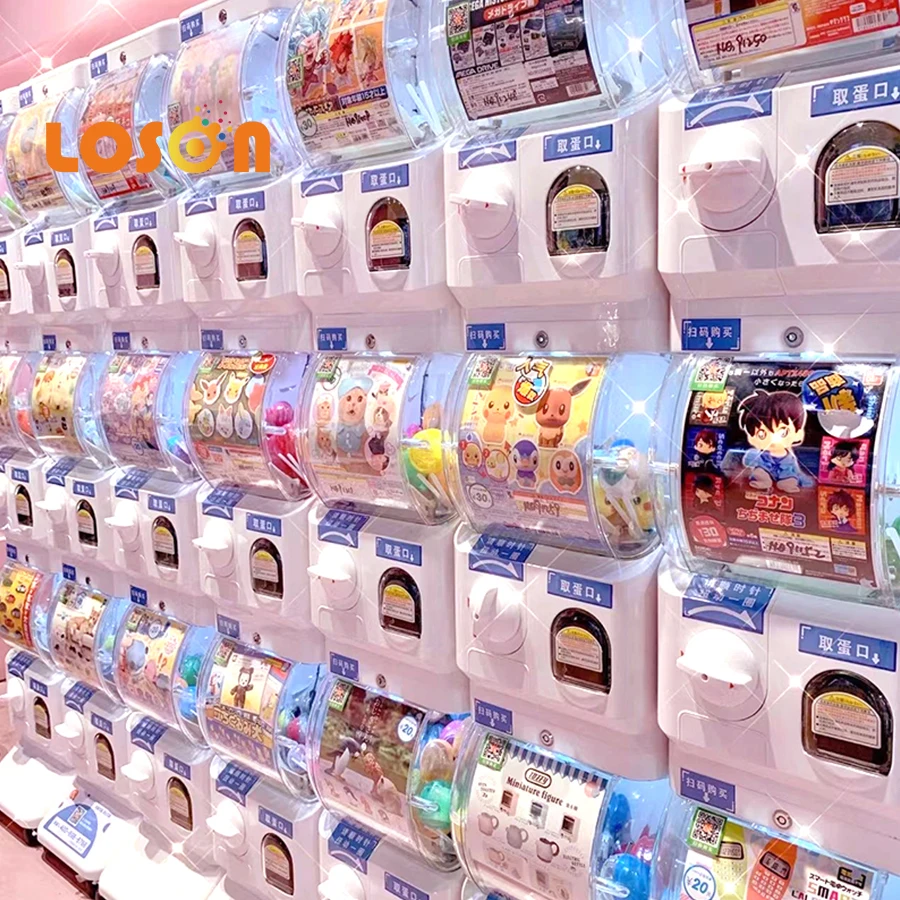 coin operated Dispenser Double Layer capsule mall mini kids toy gashapon vending machine 75-100mm arcade gaming