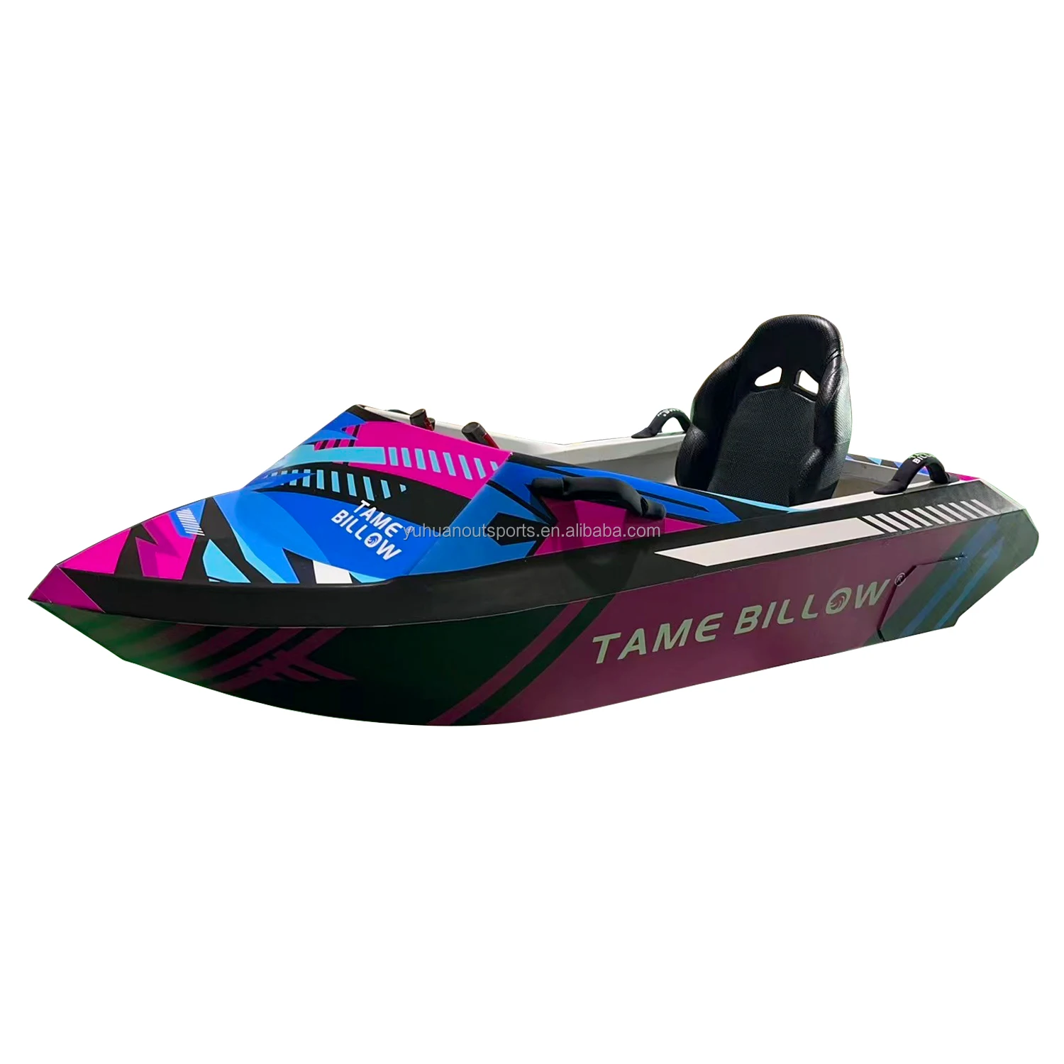 TAME BILLOW Electric Powered 15KW 55KM/H Water Go Kart Racing Tiny Personal Mini Jet Boat With Small Jet Engine
