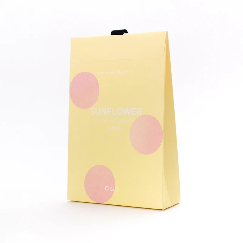 Top Quality Fresh Scent Vermiculite Stone Fragrance Paper Sachet Aroma Envelop Sachet With Hanging String