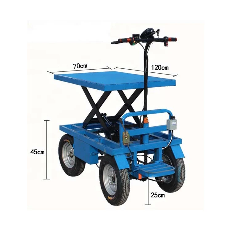 500kg Hydraulic Hand Foldable Hand Trolley Electric Lift Trolley