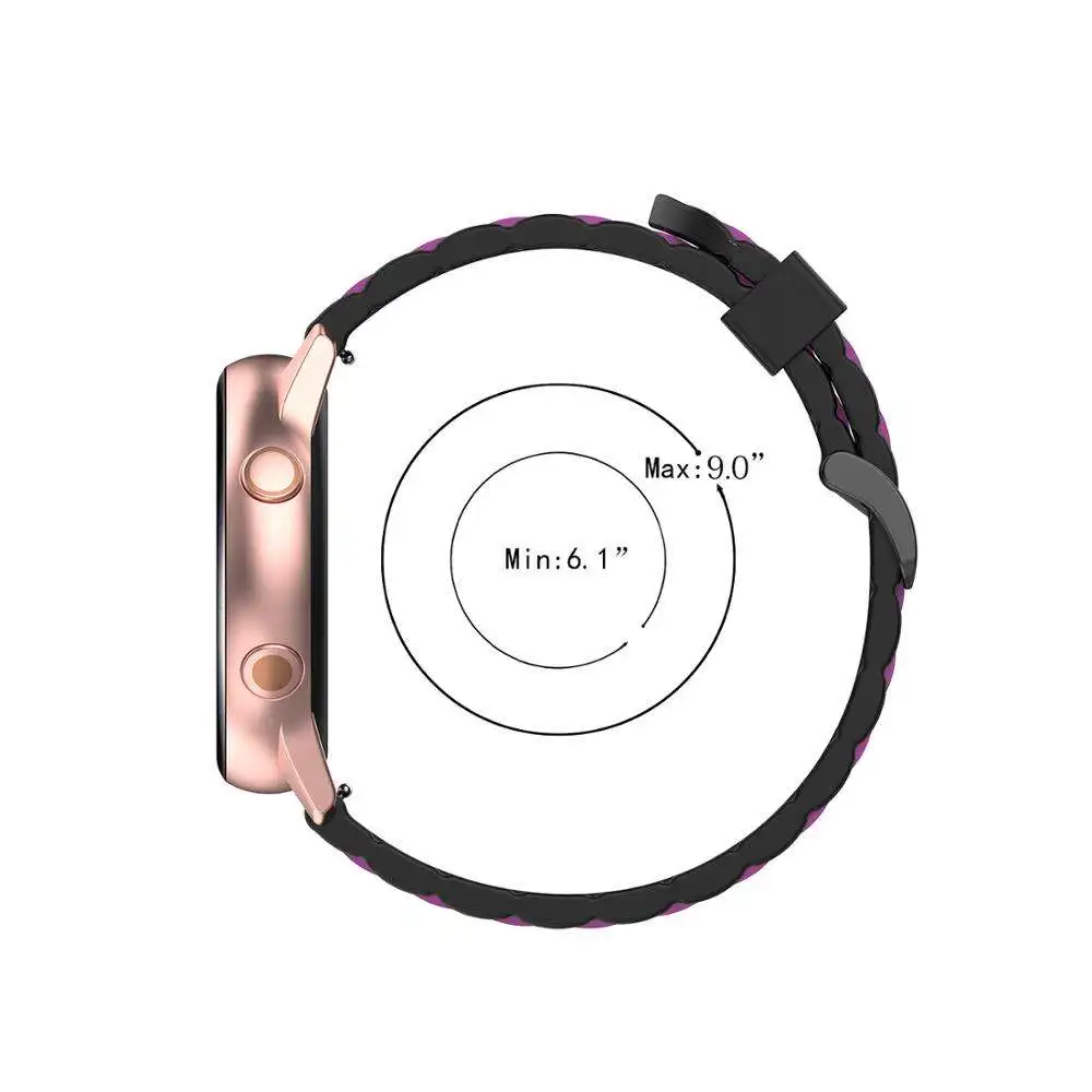 Leisure time Rubber Soft Accessory Replacement Silicone 20mm 22mm Strap Band For Samsung Galaxy Watch 3