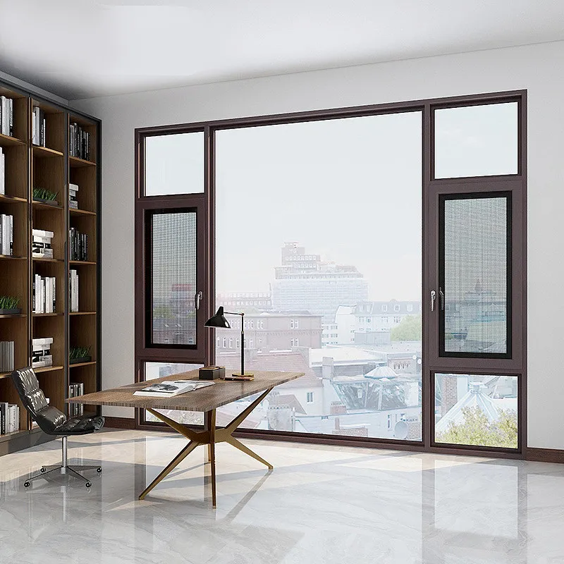 New design Seamless welding window balcony soundproof windows design in pakistan aluminum casement swing picture windows