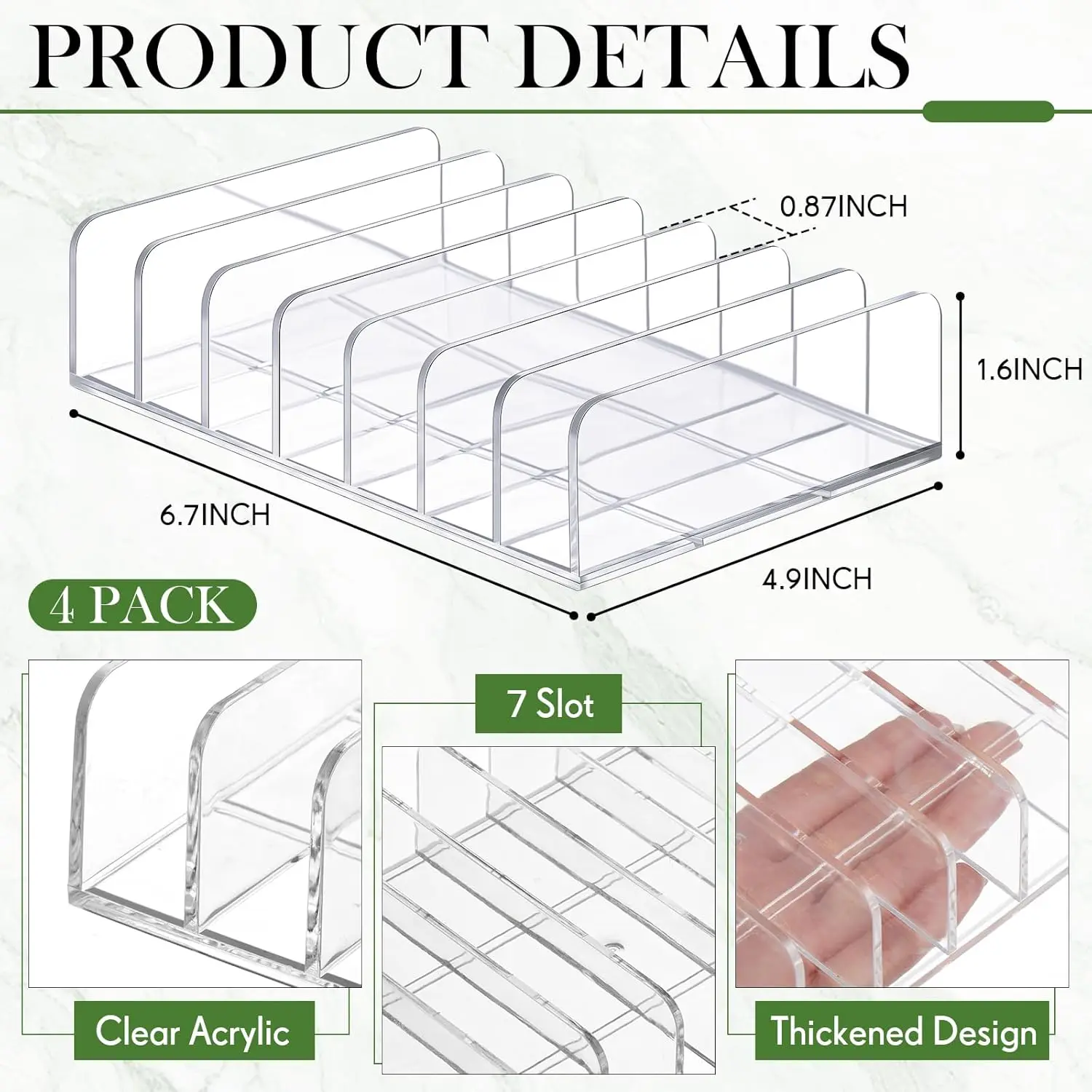 Высокое качество Штабелируемый Индивидуальный размер прозрачный акриловый дисплей CD стеллаж для хранения