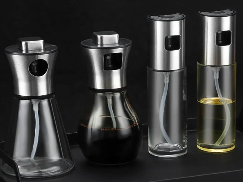 Kitchen Tool Stainless Steel Barbecue Spray Bottle Oil Sprayer for Cooking Olive Glass Sprayer Mister