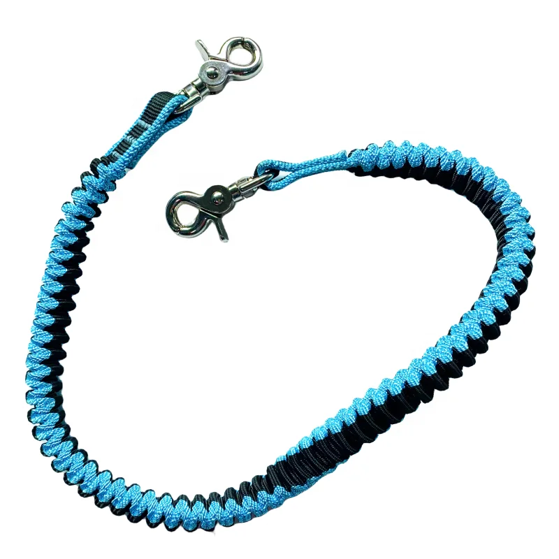 X-C-PIN High quality 5kg retractable toggle type bungee tool lanyard tool tether rope with 360 aluminum carabiner