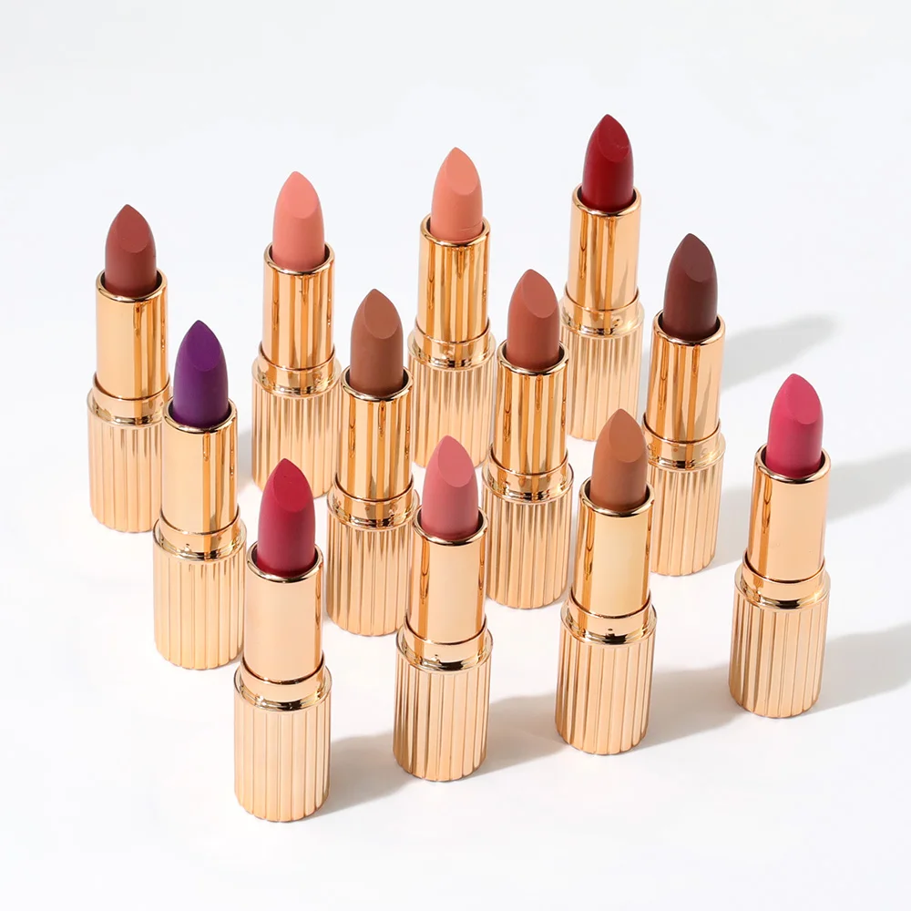 Ochain Wholesale Makeup 24 Color Natural Vegan Own Brand Custom Waterproof Matte Lipstick