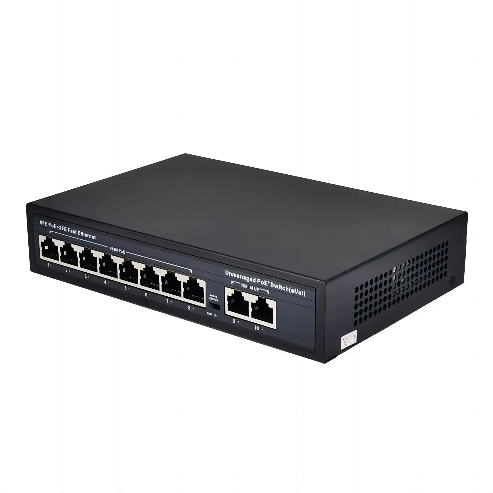 POE Ethernet Switch unmanaged 100Mbps POE Switch 10-port for home network  ip camera 120W Built-in power supply
