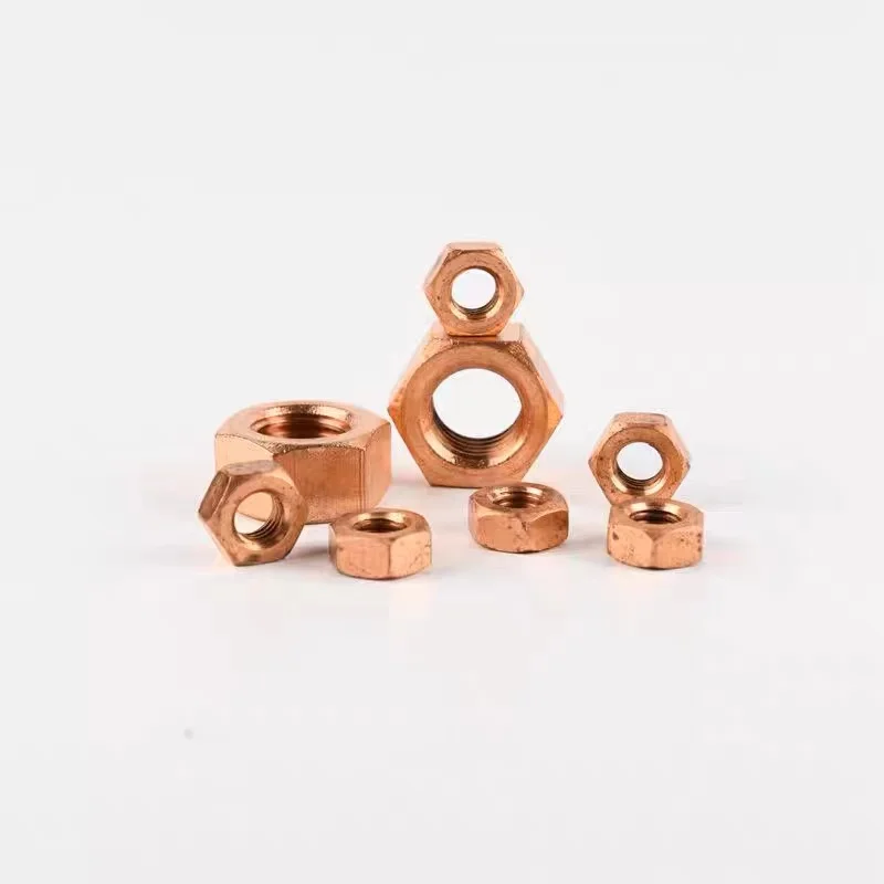 T2 pure purple copper hex nut screw cap red copper screw nut