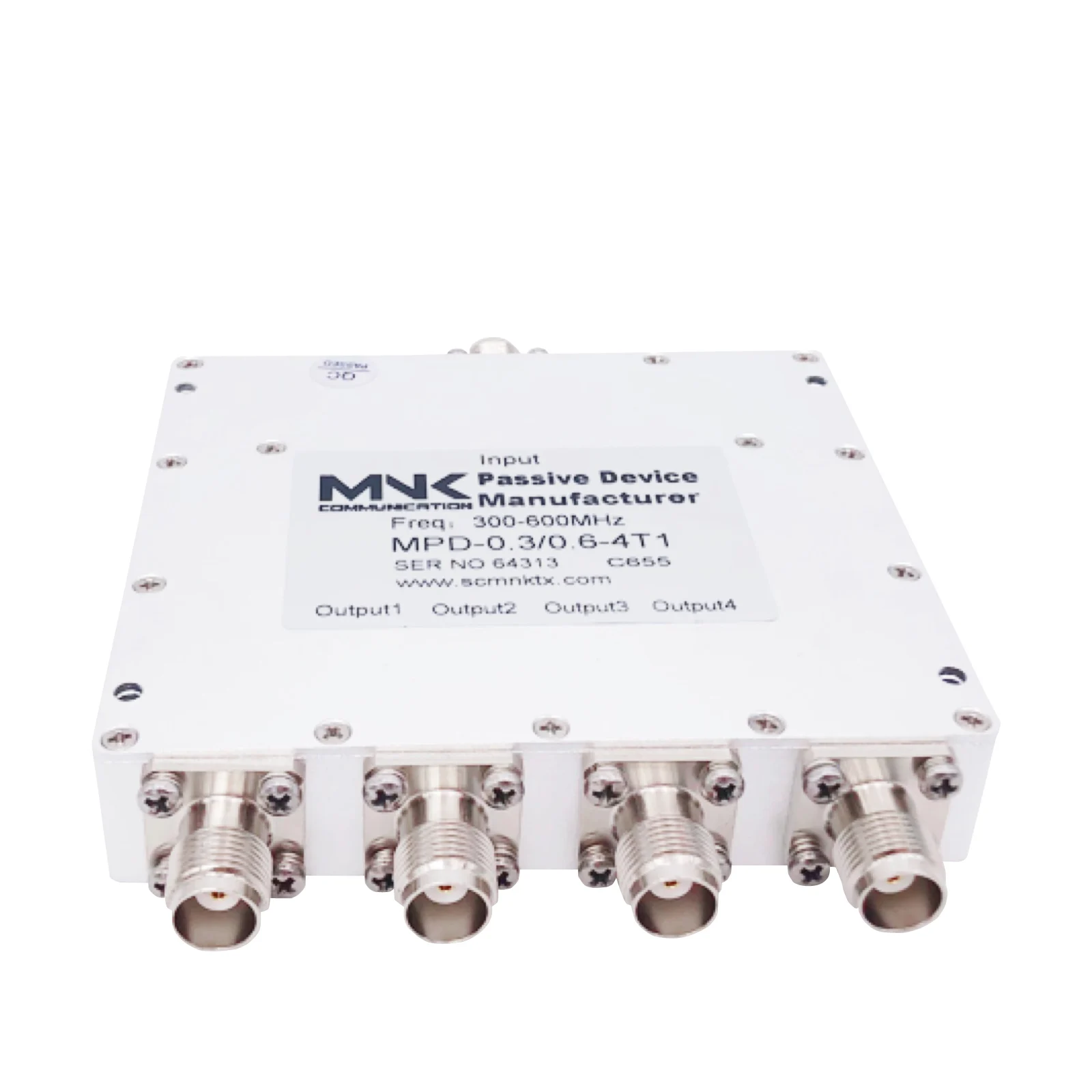 TNC Splitter 300-600MHz 4 Way rf power divider 4-Way  Wilkinson Power Spliter combiner  Passive suppliers