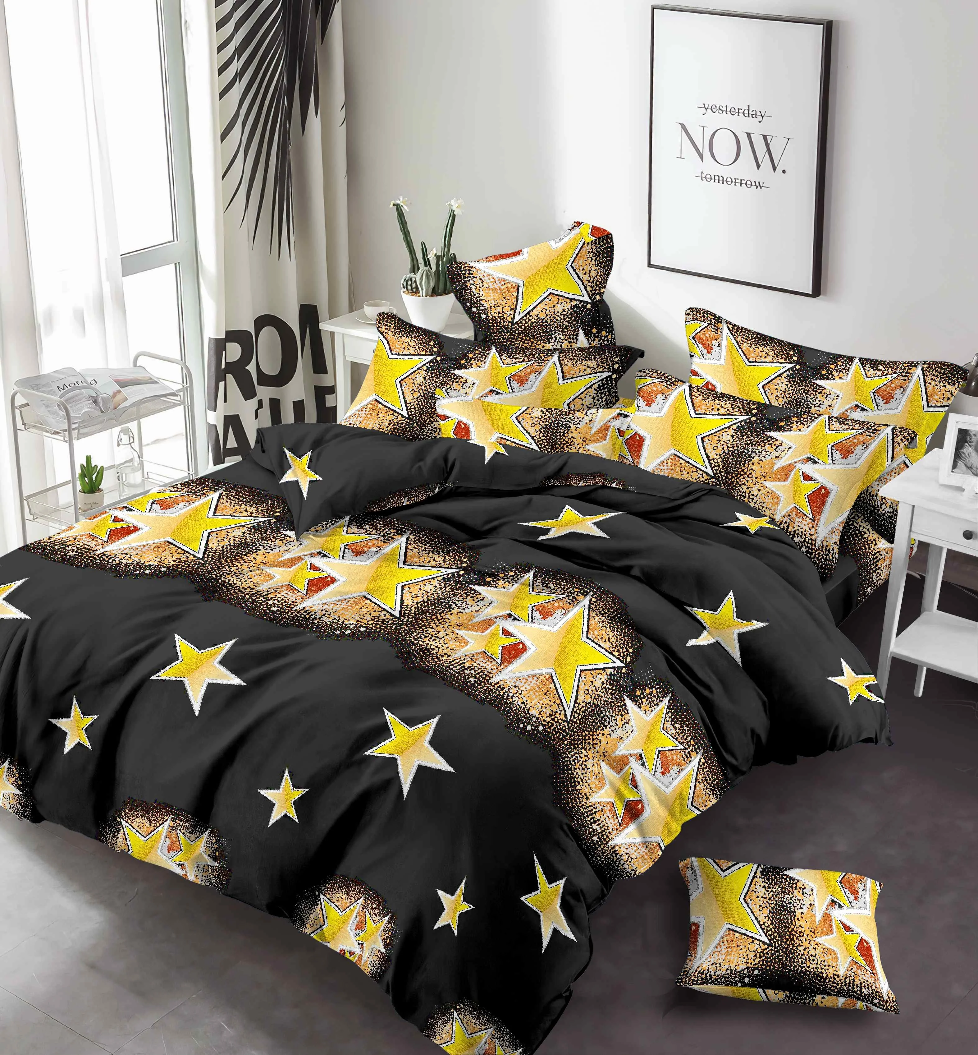 Hot sell new design printed mattress pongee lining fabric 100% polyester soft and waterproof for bed sheet set