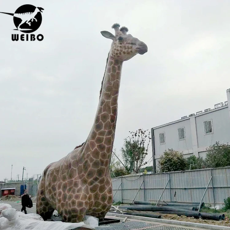 Life size animal animatronic animal giraffe