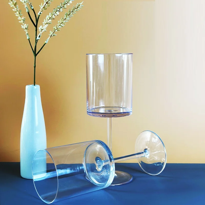 150-400ml Clear Acrylic Glass Drinkware Plastic Champagne Glasses Flutes Elegant Plastic Wine Glasses