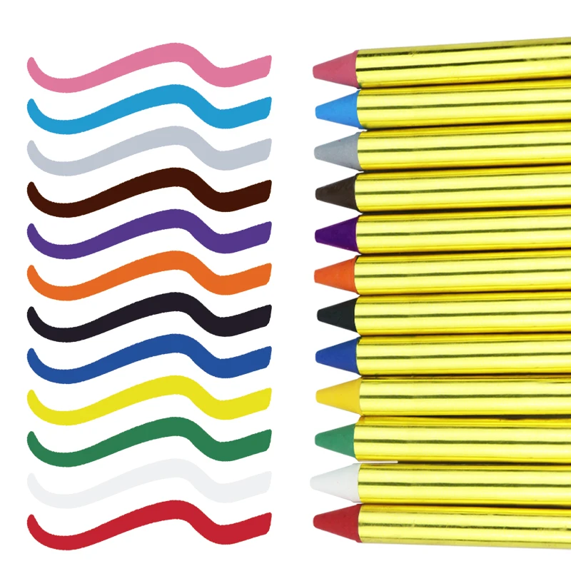 GP Temporary Water-based Washable Kid DIY makeup Silky Gel Skin painting stick England Body Art Bodi 12 Pcs Face Paint Crayon