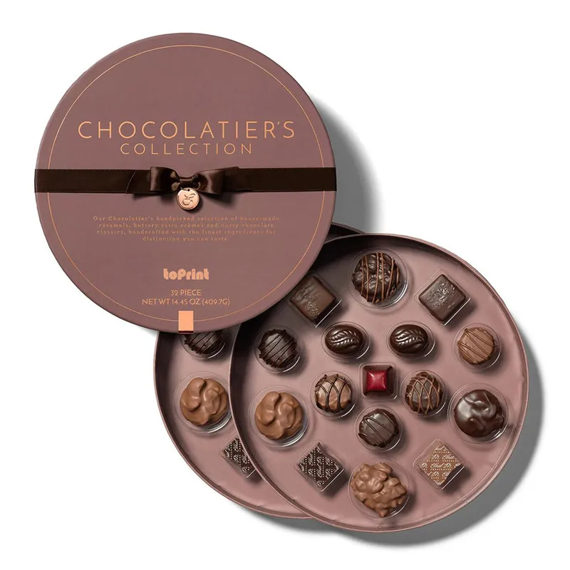 Sustainable Chocolate Packaging Box Custom Chocolate Chips Recyclable Air Tightness Paper Tube Cylinder Manufacturing