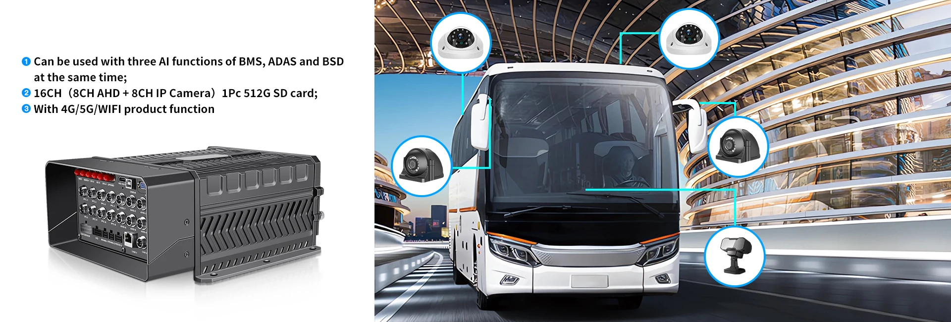 CCENTEN HD Car DVR 16 Channel GPS 4G 5G WiFi AI Mobile MDVR CCTV Truck Mdvr Cmsv7 Real-time tracking nvr system