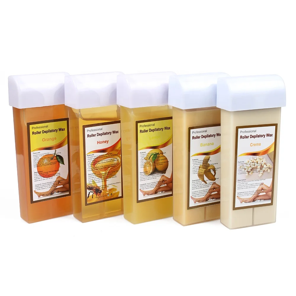 
100g 17 Flavors Convenient Hair Removal Hot Film roll on Wax professiuonal roller wax 