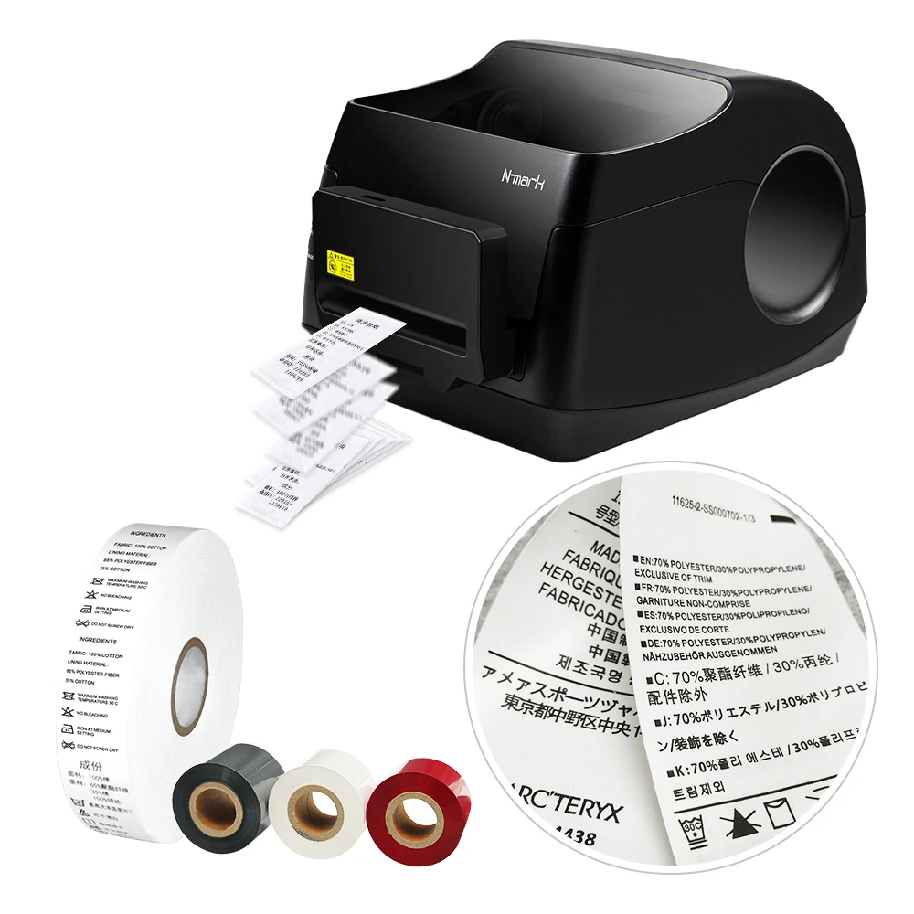 N-mark cloth label printer machine for wash care label printing to fabric label maker online with wholesale price