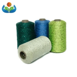 100% polyester wool blended reflective knitting sequin yarn