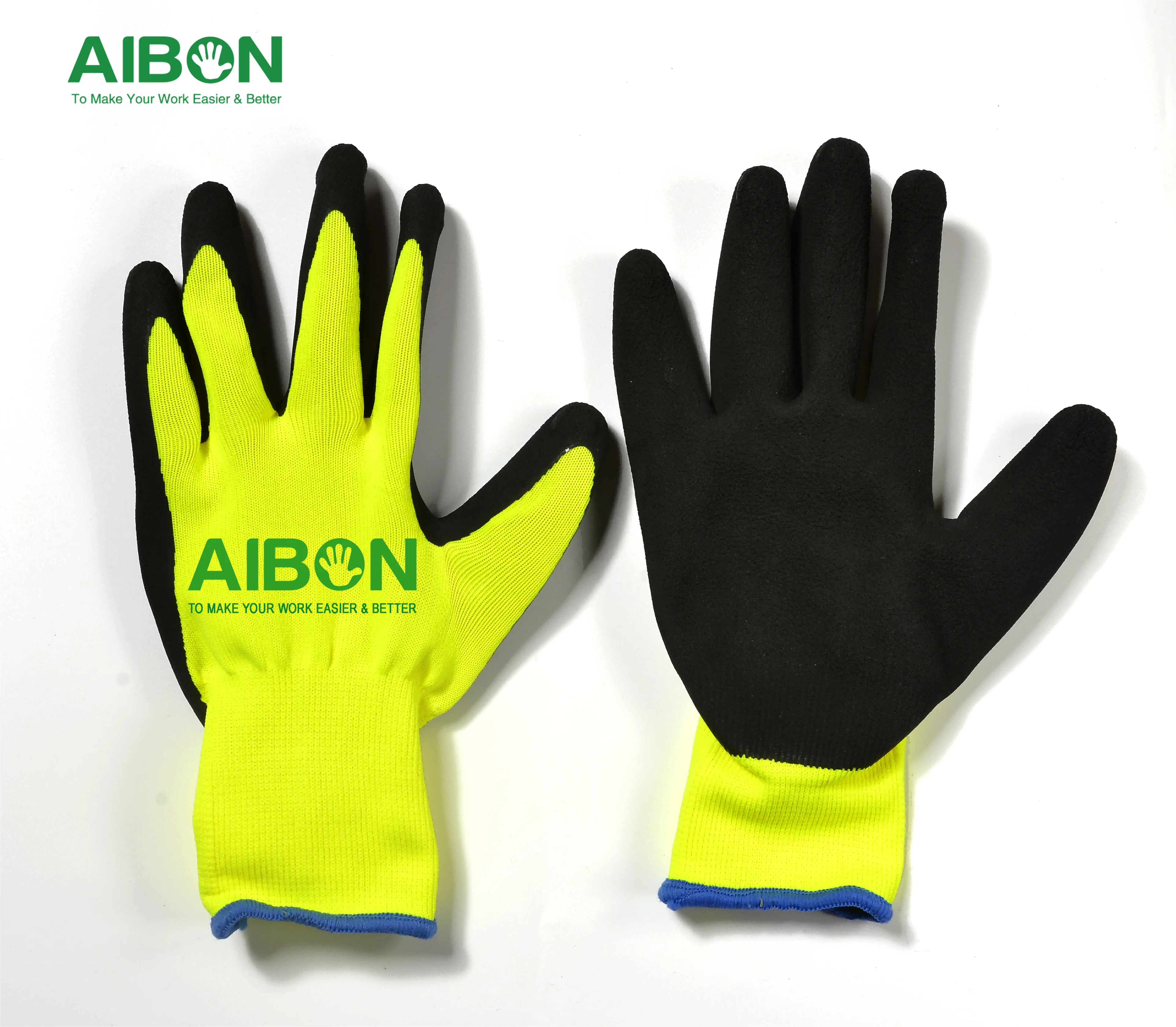 Crinkle Latex Coated Construction Gloves Handjob Level 5 Needle Resistant Gloves Man Customized Gloves