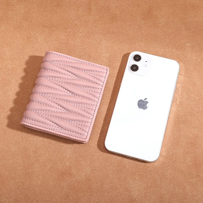 New Minimalist Small Short Cheap Mini Cute Sheepskin Leather Slim Leather Wallets For Woman Ladies Girls Stylish Purses