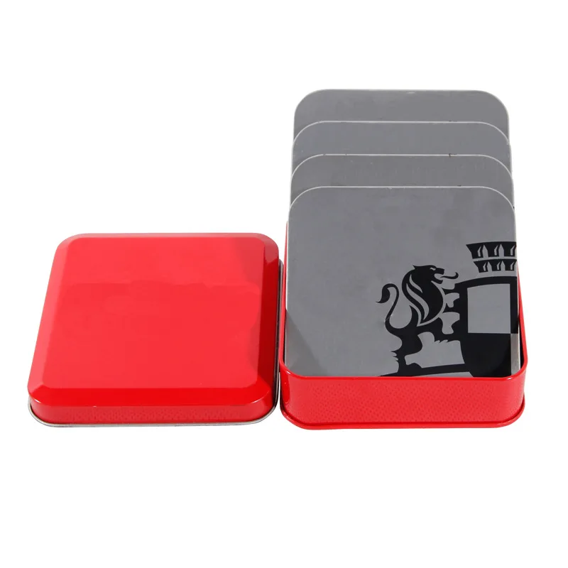 Jutien Factory Custom Made Wholesale Metal Tin Cup Mat Cork Coaster For Drink